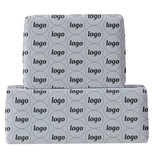 Simple Logo Business Pattern Powder Blue Wrapping Paper