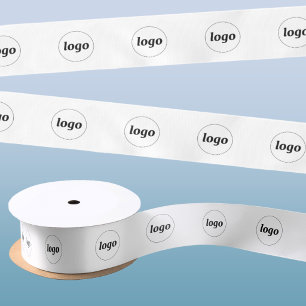 Simple Logo Business Pattern Satin Ribbon