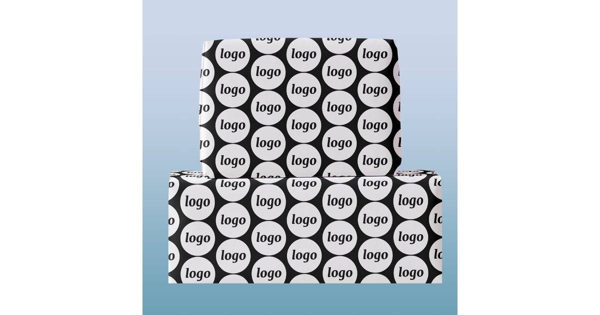 Simple Logo Business Pattern Wrapping Paper | Zazzle