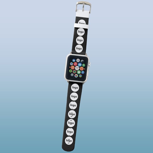 Simple Logo Business Promotional Apple Watch Band (Simple logo pattern business branding promotional Apple watch strap)
