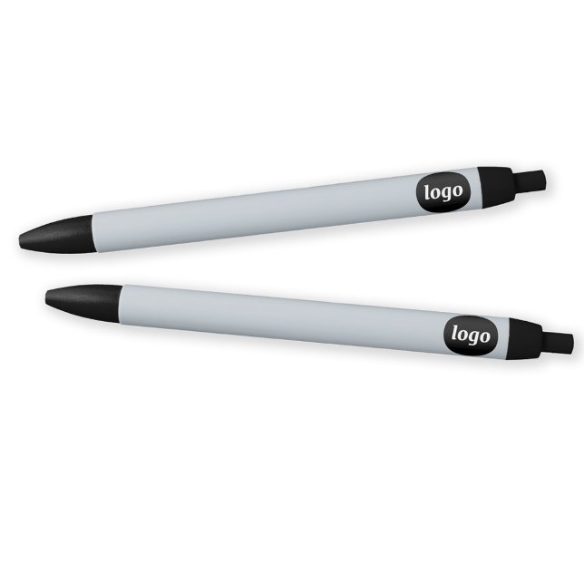 Simple Logo Business Promotional Blue Pen (Logo business promotional dusty pastel powder blue pens)