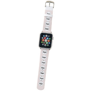 Simple Logo Business Promotional Blush Pink Apple Watch Band