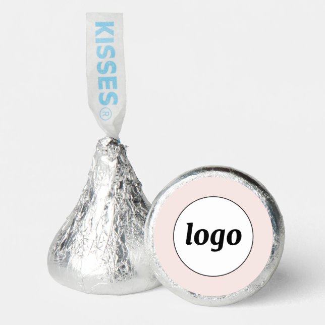 Simple Logo Business Promotional Blush Pink Hershey®'s Kisses® (Front)