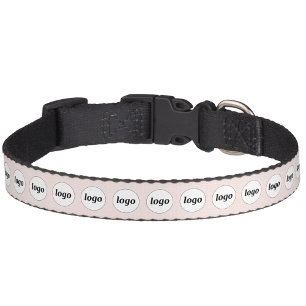 Simple Logo Business Promotional Blush Pink Pet Collar