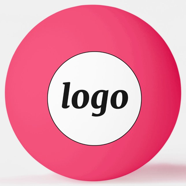 Simple Logo Business Promotional Branding Pink Ping Pong Ball (Simple logo business branding promotional pink ping pong balls, also available in other colors)