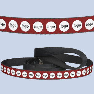 Simple Logo Business Promotional Burgundy Red Pet Leash