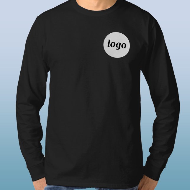 Simple Logo Business Promotional Crest T-Shirt (Logo and custom text business promotional t-shirt)