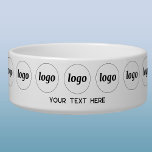 Simple Logo Business Promotional Pet Bowl<br><div class="desc">Simple logo and custom text design to foster brand loyalty and promote your small business.  Replace the logo with your own and change the text to customise.  Add your company name,  slogan,  website address or phone number.</div>