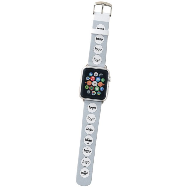 Simple Logo Business Promotional Powder Blue Apple Watch Band (Simple logo pattern business branding promotional Apple watch strap)