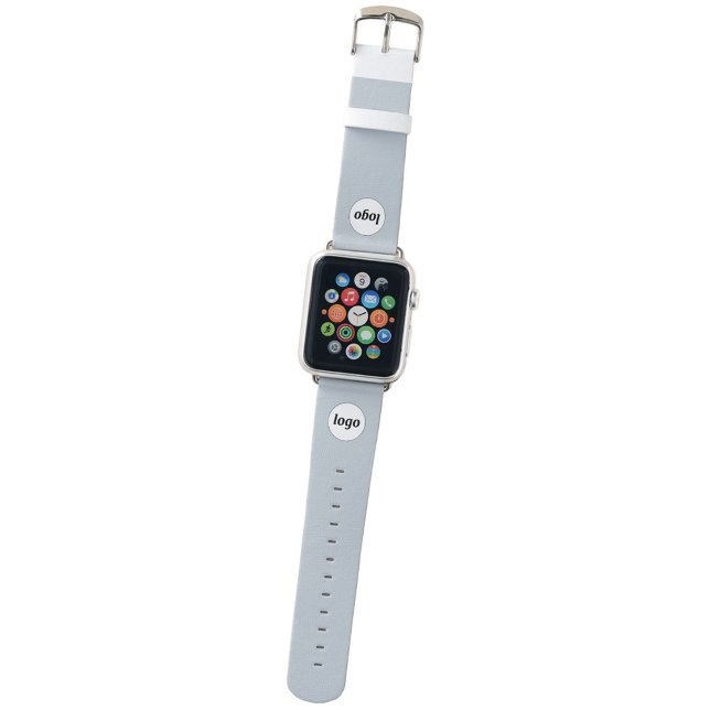 Simple Logo Business Promotional Powder Blue Apple Watch Band (Simple logo business branding promotional Apple watch strap)