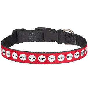 Simple Logo Business Promotional Red Pet Collar
