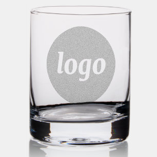 Simple Logo Business Promotional Rocks Glass