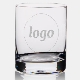 Simple Logo Business Promotional Rocks Glass