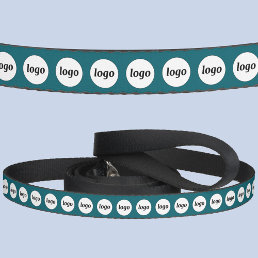 Simple Logo Business Promotional Teal Green Pet Leash