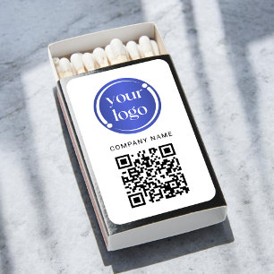 Simple Logo Business Promotional with QR code Matchboxes