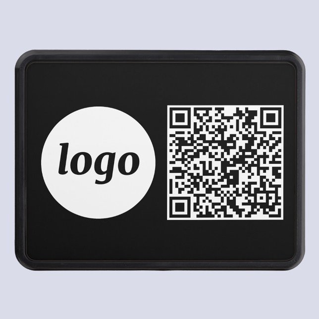 Simple Logo Business QR Code Hitch Cover (Simple logo with QR code business branding promotional trailer hitch cover
)