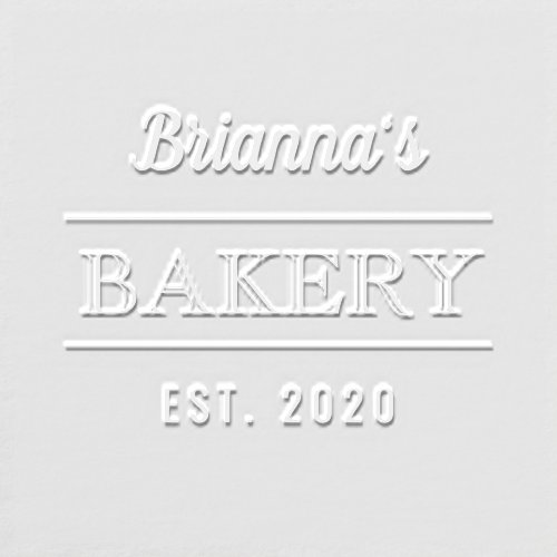 Simple Logo Business Shop Bakery Custom Embosser