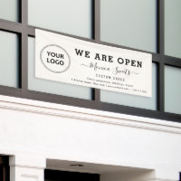 simple logo business shop banner