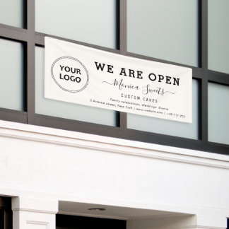 simple logo business shop banner