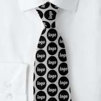 Simple Logo Business Silver Gray Neck Tie