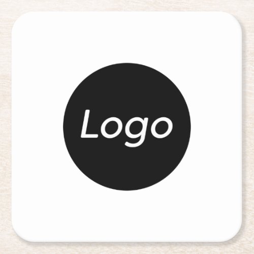 Simple Logo business Square Paper Coaster