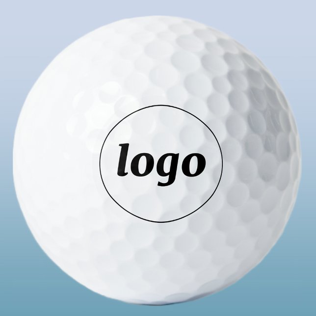 Simple Logo Circle Business Golf Balls (Logo with text business promotional golf ball)
