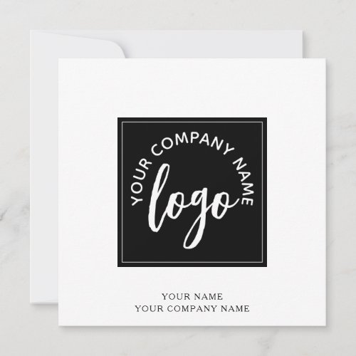 Simple Logo Company Name Note Card