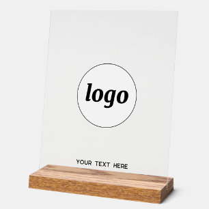 Simple Logo Custom Text Business Acrylic Sign