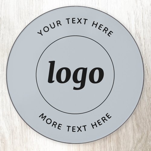 Simple Logo Custom Text Business Blue Wireless Charger