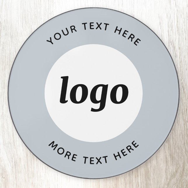 Simple Logo Custom Text Business Blue Wireless Charger (Logo and custom text professional business promotional wireless charger)