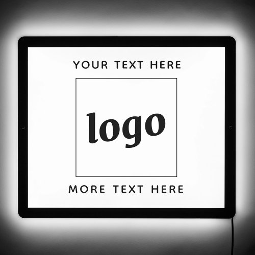 Simple Logo Custom Text Business LED Sign