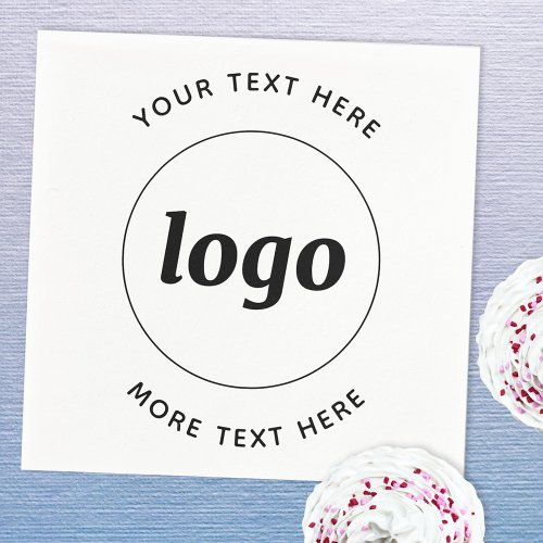 Simple Logo Custom Text Business Napkins
