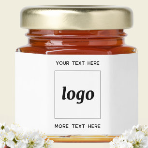 Simple Logo Custom Text Business Promotional Honey Jar Favors