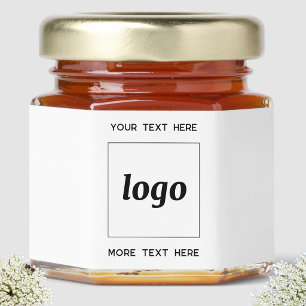 Simple Logo Custom Text Business Promotional Honey Jar Favors