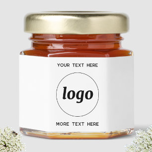 Simple Logo Custom Text Business Promotional Honey Jar Favors