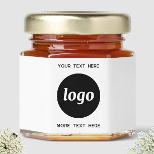 Simple Logo Custom Text Business Promotional Honey Jar Favors