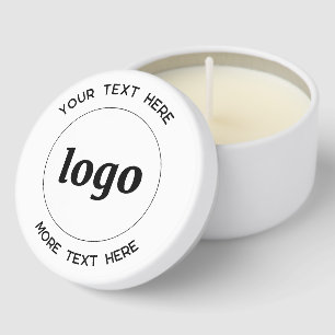 Simple Logo Custom Text Business Promotional Mini Candle Favors