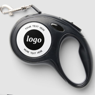 Simple Logo Custom Text Business Promotional Retractable Pet Leash