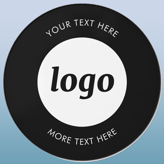 Simple Logo Custom Text Business Wireless Charger (Logo with text business promotional wireless charger)
