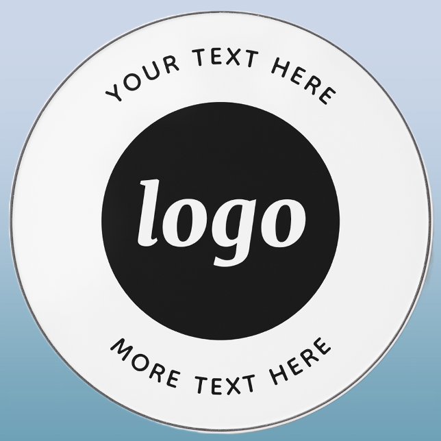 Simple Logo Custom Text Business Wireless Charger (Logo with text business promotional wireless charger)