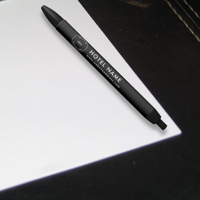 Simple Logo Hotel Website Address Name Black Pen (Creator Uploaded)