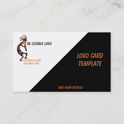 Simple Logo Kokopelli Business Card