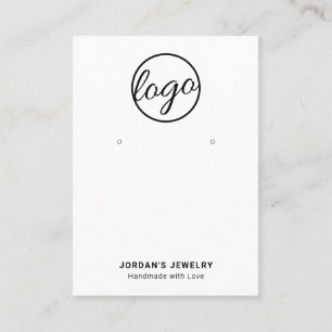 Simple Logo Large Earring Display Business Card