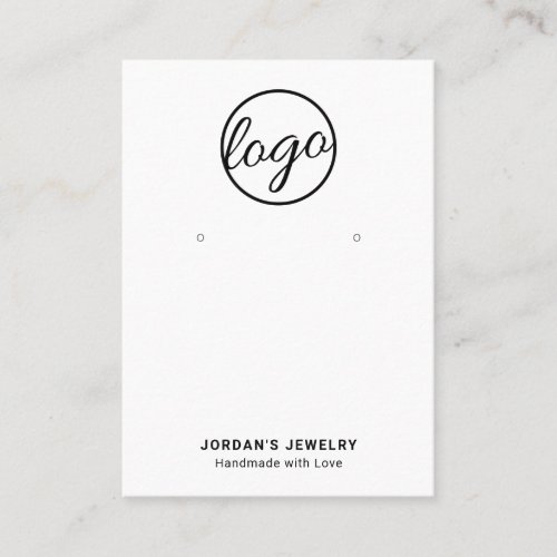 Simple Logo Large Earring Display Business Card