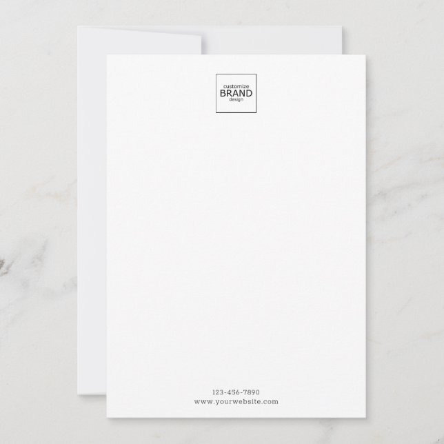 Simple Logo Minimalist Note Card (Front)