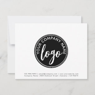 Simple Logo Minimalist Professional White Note Card