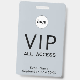 Simple Logo Minimalist VIP All Access Pass Event Badge