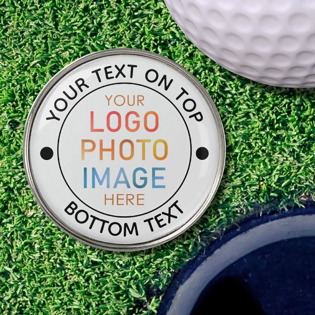 Simple Logo or Photo Personalized Custom Golf Ball Marker (Creator Uploaded)
