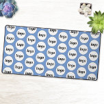 Simple Logo Pattern Business Branding Promotional Desk Mat<br><div class="desc">Simple logo design to foster brand loyalty and promote your small business.  Replace the logo with your own and change the background color in the Design Tool to customize.</div>