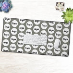 Simple Logo Pattern Business Branding Promotional Desk Mat<br><div class="desc">Simple logo design to foster brand loyalty and promote your small business.  Replace the logo with your own and change the background color in the Design Tool to customize.</div>